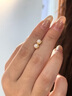 中國黃金CHINA GOLD小方糖黃金耳釘女足金珍珠耳飾中秋節禮物送女友老婆生日實(shí)用足金珍珠耳釘 曬單實(shí)拍圖