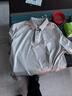 EGW國際奢侈品牌短袖t恤男夏季含桑蠶絲刺繡翻領(lǐng)無痕半袖polo打底衫 卡其色 L /175 曬單實(shí)拍圖