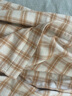 無印良品（MUJI）女式 法蘭絨 襯衫式夾克女外套25年秋季女裝 BC2POA5A 暗黃色格紋 M （160/84A） 曬單實拍圖