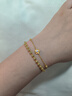 周六福足金999簡(jiǎn)約圓珠黃金手鏈女計價(jià)AA071295 約4.84g 16cm生日禮物 曬單實(shí)拍圖