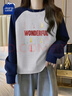 JEANSWEST CLUB真維斯插插肩打底衫女秋冬新款長(cháng)袖衛衣t恤慵懶風(fēng)設計感寬松上衣 曬單實(shí)拍圖