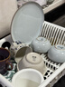宜家（IKEA）格拉德里石瓷碗碟盤(pán)盆餐具組合灰色多尺寸現代簡(jiǎn)約北歐風(fēng) 碟灰色25cm 曬單實(shí)拍圖
