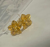 周六福黃金耳釘女足金999花卉耳飾耳針節(jié)日禮物 計(jì)價(jià) 2.32g 曬單實(shí)拍圖