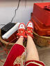 aj莆田純原婚鞋dunk紅色秀禾結婚女板鞋男新款百搭低幫婚鞋新娘鞋 7728白紅 38 曬單實(shí)拍圖