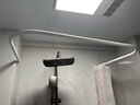 禾式異形浴簾桿定制免打孔浴室隔斷簾萬(wàn)向U型L型衛生間防水 定制單桿 曬單實(shí)拍圖