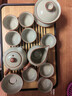 汝窯功夫茶具套裝新款喝茶家用泡茶陶瓷蓋碗茶壺茶杯子套裝無(wú)茶盤(pán) 汝窯功夫茶具13件套【含茶盤(pán)】 曬單實(shí)拍圖