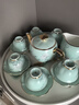 金鑲玉功夫茶具套裝茶杯陶瓷家用喝泡茶節日送禮品盒 子時(shí)描金國花牡丹 曬單實(shí)拍圖