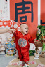 G.DUCKKIDS小黃鴨周歲禮服男寶寶抓周衣服女漢服百日宴百天滿月嬰兒套裝夏季 紅色+香囊 90 建議1~2歲【 80-90cm】cm 曬單實(shí)拍圖