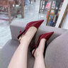 貞喜氣 涼鞋女高跟鞋2025夏季新款細跟氣質(zhì)百搭女士性感涼拖鞋 38 【紅色】 曬單實(shí)拍圖
