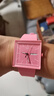 斯沃琪（Swatch）瑞士手表 WHAT IF玫瑰 開(kāi)學(xué)禮物 考試表 中性方表 SO34P700 曬單實(shí)拍圖