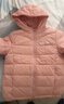 雪中飛兒童羽絨服輕薄保暖外套2025新款男女童裝秋冬季上衣 粉色 130 曬單實拍圖