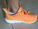 HOKA ONE ONECLIFTON 9 男女克里夫頓9厚底透氣跑鞋 橙色  42 曬單實拍圖