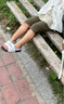 耐克（NIKE）官方男女童KAWA嬰童涼鞋夏季涼拖寶寶緩震回彈舒適BV1094 100白色/黑/黑/白色 27 曬單實(shí)拍圖