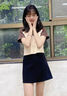 爾山集半身裙女黑色西裝短裙2025新款高腰包臀裙裙子顯瘦A字裙半裙潮 黑色L碼【105-115斤】 曬單實拍圖