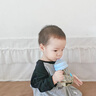 Comotomo可么多么旗下喬治熊奶瓶6個月以上斷奶新生嬰兒防脹氣耐摔寶寶吸 薔薇藍+奶嘴+清潔套裝 320ml 曬單實拍圖
