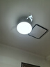 美的（Midea）風(fēng)扇燈餐廳吊扇燈led臥室燈隱形扇葉遙控三防燈具熟睡風(fēng)包安裝 曬單實(shí)拍圖