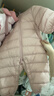 babylove嬰幼兒連體衣輕薄新生兒羽絨服冬季保暖三防寶寶哈衣連帽外出爬服 花蜜粉 73cm 曬單實(shí)拍圖