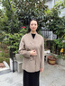 恒源祥雙面呢中年媽媽秋冬裝雙面羊毛大衣短款新中式喜婆婆宴會(huì )毛呢外套 棗紅色 純羊毛 M 合適90-105斤 曬單實(shí)拍圖