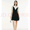 歌莉婭假兩件連衣裙女夏2025新款大方得體穿搭法式裙子1E4R4H3F0 00B黑色 XS 曬單實(shí)拍圖