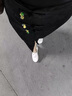 寶人小白鞋女2025秋季新款女士休閑運(yùn)動板鞋女真皮厚底增高餅干鞋子女 白色 36 曬單實拍圖