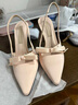 CHARLES&KEITH緞面蝴蝶結尖頭高跟涼鞋女生日禮物CK1-60361556 Light Pink淺粉色 38 曬單實(shí)拍圖