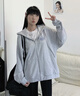 adidas 2025新款運動(dòng)連帽夾克外套男女秋季阿迪達斯官方三葉草 淺麻灰   L 曬單實(shí)拍圖