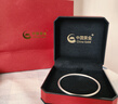 中國黃金（CHINA GOLD）古法素圈銀手鐲99足銀純銀鐲子生日禮物送女友老婆 54#素圈手鐲約11±1g*甄選禮盒 曬單實(shí)拍圖