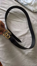 GUCCI古馳GG Marmont系列閃亮帶扣牛皮革腰帶4厘米寬[禮物] 黑色 95cm 曬單實(shí)拍圖