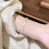 中國(guó)黃金（CHINA GOLD）銀手鐲足銀桂花手鐲女小富貴新中式實(shí)心手鐲送老婆女友生日禮物 桂花手鐲【約21g】 曬單實(shí)拍圖