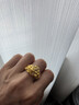 中國(guó)黃金（CHINA GOLD）足金繁花小雛菊戒指點(diǎn)鉆鑲嵌素圈指老情人節(jié)生日禮物送女朋友老婆 繁花黃金戒指【14圈口】約2.5g 曬單實(shí)拍圖