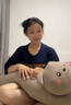 煦凜【日本】A類嬰兒棉長條抱枕女生睡覺專用夾腿側睡兒童床上靠枕 棕色小熊長抱枕【A類嬰兒棉面料】 含枕芯 100厘米【獨立內膽 方便拆洗】 曬單實拍圖