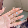 締晶S925銀一周耳釘女2025年新款耳環(huán)生日禮物女生送女朋友輕奢高級感 浪漫蝴蝶夜光耳飾七件套 曬單實拍圖