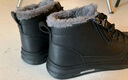 恒源祥（hengyuanxiang）靴子男士頭層牛皮秋冬季加絨馬丁靴新款雪地靴棉鞋 J6388 黑色 43 曬單實(shí)拍圖