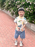G.DUCKKIDS小黃鴨童裝男童夏季套裝2025新款中小兒童衣服男孩短袖T恤兩件套 恐龍 90 建議1~2歲【 80-90cm】cm 曬單實(shí)拍圖