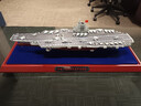 戰藝1:700福建艦中國03型航母模型18號仿真合金成品擺件紀念品海軍 1:700福建艦帶防塵罩鋁箱J 曬單實(shí)拍圖