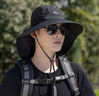 蕉下帆男士夏季防曬帽子大檐戶(hù)外遮陽(yáng)帽男女騎車(chē)登山旅游釣魚(yú)護脖太陽(yáng)帽 深灰 可調節(56-60cm)收藏下單送冰袖 曬單實(shí)拍圖