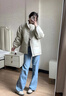 俞兆林羽絨棉服女2025年冬季新款小個(gè)子oversize棉衣棉襖pu皮情侶外套女百搭杏色 尺碼偏大M 適合120--140斤 曬單實(shí)拍圖