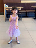 G.duck小黃鴨美人魚(yú)公主裙女童連衣裙夏季兒童裙子女孩夏裝掛脖裙網(wǎng)紗裙 紫色 120 建議5~6歲【110-120cm】cm 曬單實(shí)拍圖
