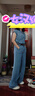 MISS SIXTY2025春季新款天絲牛仔連體褲女復古工裝一體式連衣褲 中藍 L 曬單實(shí)拍圖