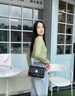 Chiecu Kscbn CK輕奢包包女包單肩包斜挎包女士鏈條菱格小方包情人節(jié)生日禮物 黑色【送老婆送女友】 曬單實拍圖