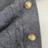詩(shī)凡黎（'SEIFINI）【孟子義同款】詩(shī)凡黎刺繡絞花針織開衫25秋新款軟糯舒適老錢毛衣 【開衫】灰色 L 曬單實(shí)拍圖