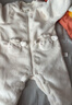戴維貝拉（DAVE＆BELLA）滿(mǎn)月寶寶連體衣嬰幼兒保暖爬爬服牛奶絨小童衣服冬裝新款女寶睡衣 米白【現貨】 90cm （建議身高80-90cm） 曬單實(shí)拍圖