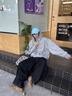 卡圖弛美式重磅解構(gòu)連帽開衫衛(wèi)衣男秋季寬松潮牌設(shè)計(jì)感高街衣服外套帽衫 淺灰色 XL 曬單實(shí)拍圖