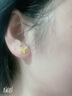 吉寶菲拉絲方糖耳釘耳環(huán)彩金玫瑰金色女友情人贈(zèng)耳釘金耳釘金耳環(huán)耳飾 拉絲小方糖耳釘 曬單實(shí)拍圖
