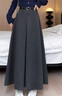 自由系毛呢半身裙女秋冬季2025新款高腰顯瘦垂順大擺裙氣質(zhì)復古百搭長(cháng)裙 曬單實(shí)拍圖