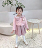 G.DUCKKIDS小黃鴨童裝女童套裝春秋款兒童連衣裙秋冬季小香風(fēng)女寶寶外套裙子 粉色 90碼建議80-90cm1歲半-2歲 曬單實(shí)拍圖