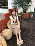 卓詩(shī)尼厚底涼鞋女2025年夏季新款百搭蝴蝶結仙女風(fēng)配裙子羅馬兩穿沙灘鞋 米白色 37 曬單實(shí)拍圖