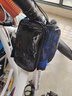 鵬境自行車前梁包配件山地車上管包防水馬鞍包觸屏手機(jī)包觸屏騎行裝備 迷彩藍(lán) 曬單實拍圖