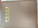 朗捷  a4超大會(huì )議記錄本活頁(yè)記錄本商務(wù)辦公開(kāi)會(huì )本皮質(zhì)筆記本子文具工作薄可定制logo a4棕色（單本） 曬單實(shí)拍圖