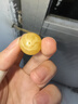 石玥珠寶收藏級天然原礦蜜蠟單珠散珠配飾滿(mǎn)蜜雞油黃妖花白花蜜17-18mm 曬單實(shí)拍圖